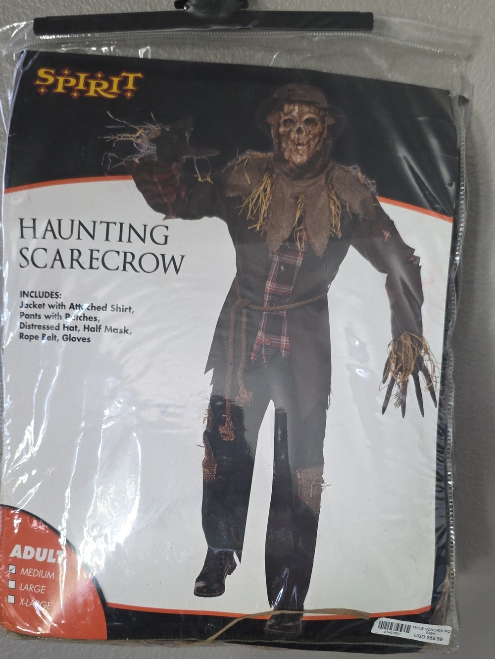 Spirit Haunting Scarecrow Costume - Black & Brown